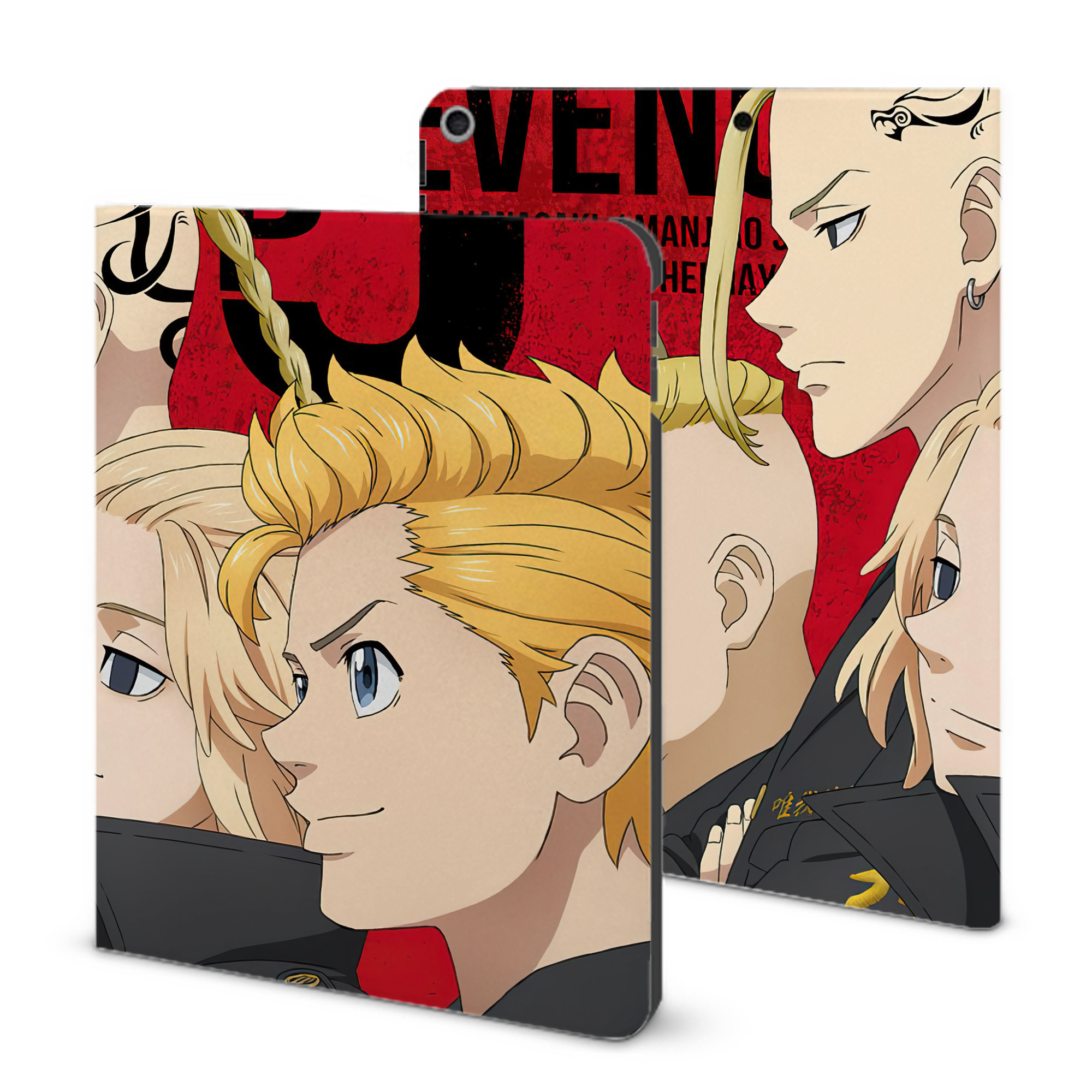 （画像用） 東京リベンジャーズ Tokyo Revengers IPad ケース ブック型 PUレザー TPU 耐衝撃 軽量 薄型 ペン収納なし 全面保護 IPad 各モデル対応